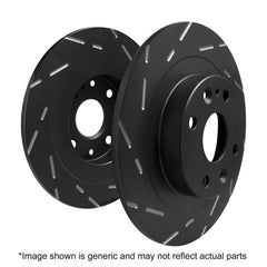 EBC - EBC 94 - 96 Nissan 240SX 2.4 (ABS) (5 Lug) USR Slotted Rear Rotors - Demon Performance