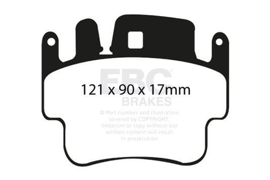 EBC - EBC 98 - 05 Porsche 911 996 3.4 Carrera 2 (Iron Rotor) Redstuff Frt Brake Pad (Check EBC Fit Guide) - Demon Performance