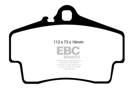 EBC - EBC 98 - 05 Porsche 911 (996) (Cast Iron Rotor only) 3.4 Carrera 2 Yellowstuff Rear Brake Pads - Demon Performance