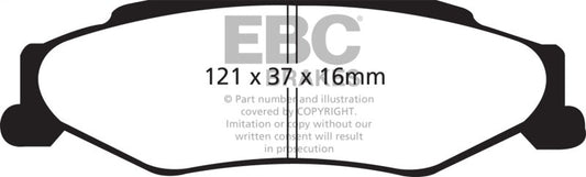 EBC - EBC Racing 01-13 Chevrolet Corvette C5/C6 5.7L/6.0L/6.2L Rear SR-11 Sintered Race Brake Pads - Demon Performance