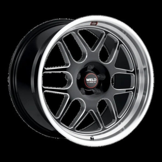 Weld S110 Solana 22x9.5 / 6x135 BP / ET25 / 6.23in BS / 87.1 Dia - Gloss Black Milled Wheel