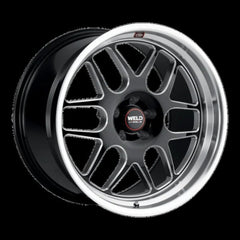 Weld S110 Solana 22x9.5 / 6x135 BP / ET25 / 6.23in BS / 87.1 Dia - Gloss Black Milled Wheel