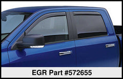 EGR - EGR 09 - 12 Dodge Ram F/S Pickup Quad Cab In - Channel Window Visors - Set of 4 - Matte (572655) - Demon Performance