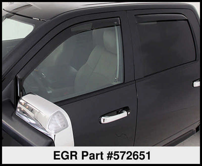 EGR - EGR 09+ Dodge Ram Pickup Quad Cab In - Channel Window Visors - Set of 4 (572651) - Demon Performance