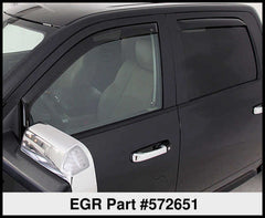 EGR - EGR 09+ Dodge Ram Pickup Quad Cab In - Channel Window Visors - Set of 4 (572651) - Demon Performance