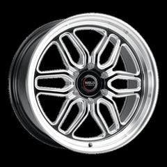 Weld Racing 17x7 Laguna 6 Drag 6x127 ET10 BS4.375 Gloss Black Milled - Diamond Lip 78.1