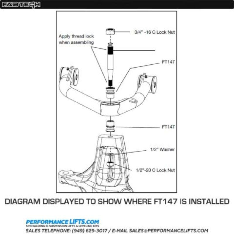Fabtech - Fabtech HD Misalignment Spacer - Demon Performance