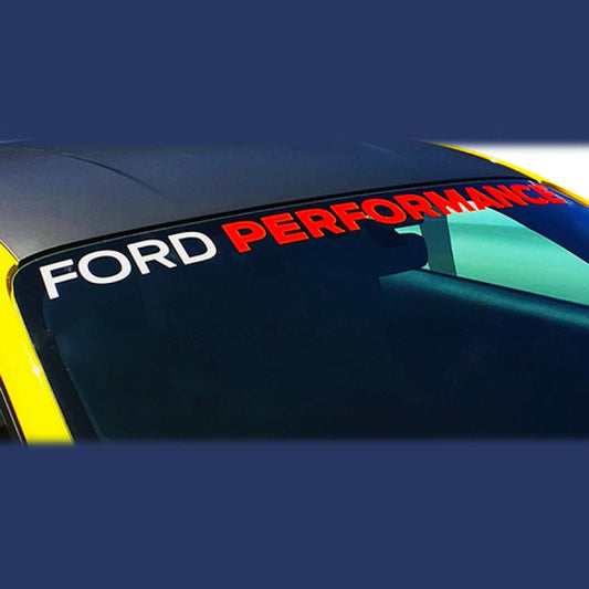 Ford Racing - Ford Performance 2015 - 2017 Mustang Windshield Banner Ford Performance - White / Red - Demon Performance