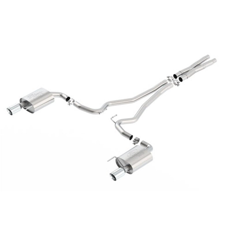 Ford Racing - Ford Racing 2015 Mustang 5.0L Touring Cat - Back Exhaust System Chrome (No Drop Ship) - Demon Performance