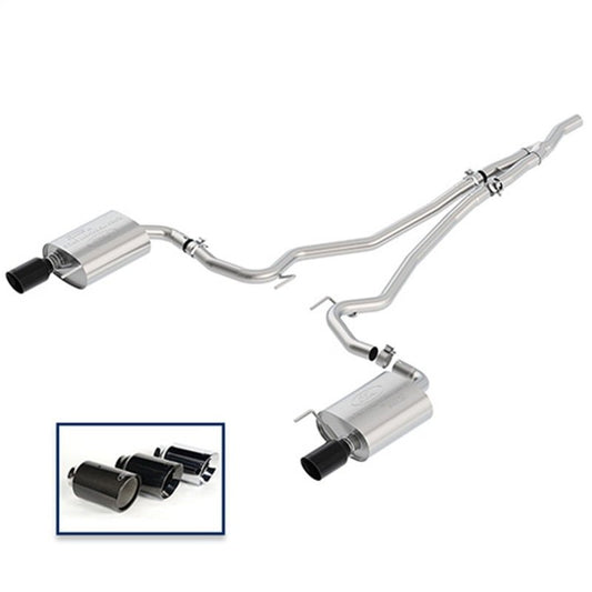 Ford Racing - Ford Racing 2018+ Mustang 2.3L EcoBoost Cat - Back Extreme Exhaust System w/ Black Chrome Tips - Demon Performance