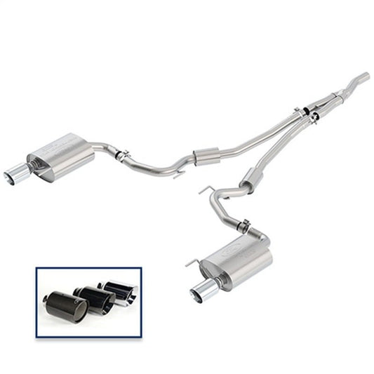 Ford Racing - Ford Racing 2018 Mustang 2.3L Ecoboost Cat - Back Sport Exhaust System w/Chrome Tips - Demon Performance