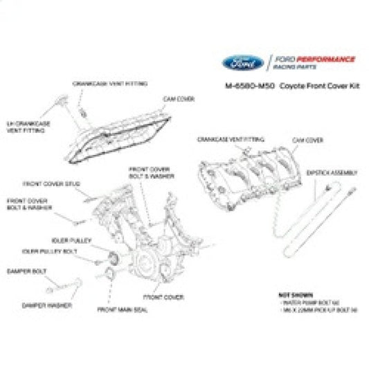 Ford Racing - Ford Racing 5.0L Coyote Timing/Front Cover and Cam Cover KIT - Demon Performance