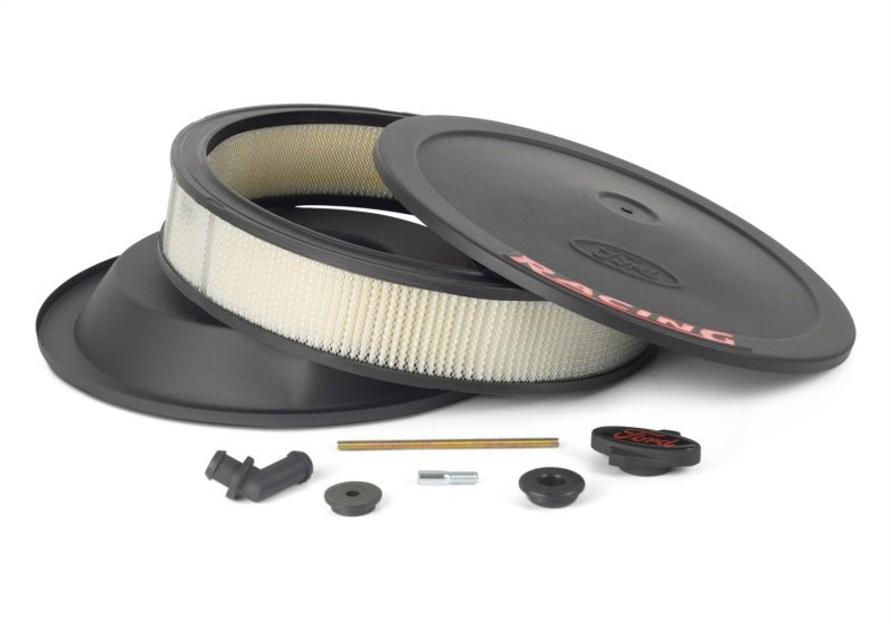 Ford Racing - Ford Racing Air Cleaner Kit - Black Crinkle Finish w/ Red Emblem - Demon Performance