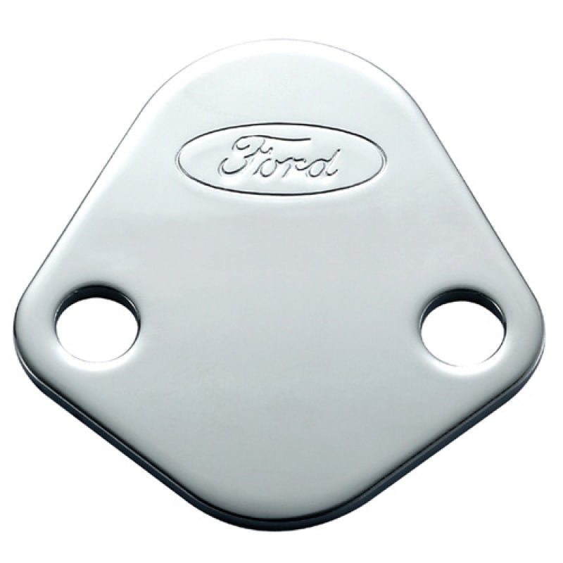 Ford Racing - Ford Racing Ford Logo Fuel Pump Blockoff Plate - Chrome - Demon Performance