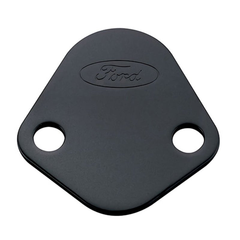 Ford Racing - Ford Racing Fuel Pump Block Off Plate - Black Crinkle Finish w/ Ford Oval - Demon Performance