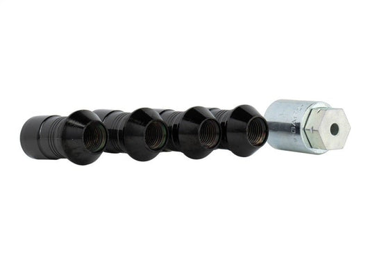 Ford Racing - Ford Racing M14 x 1.5 Black Security Lug Nut Kit - Set of 4 - Demon Performance