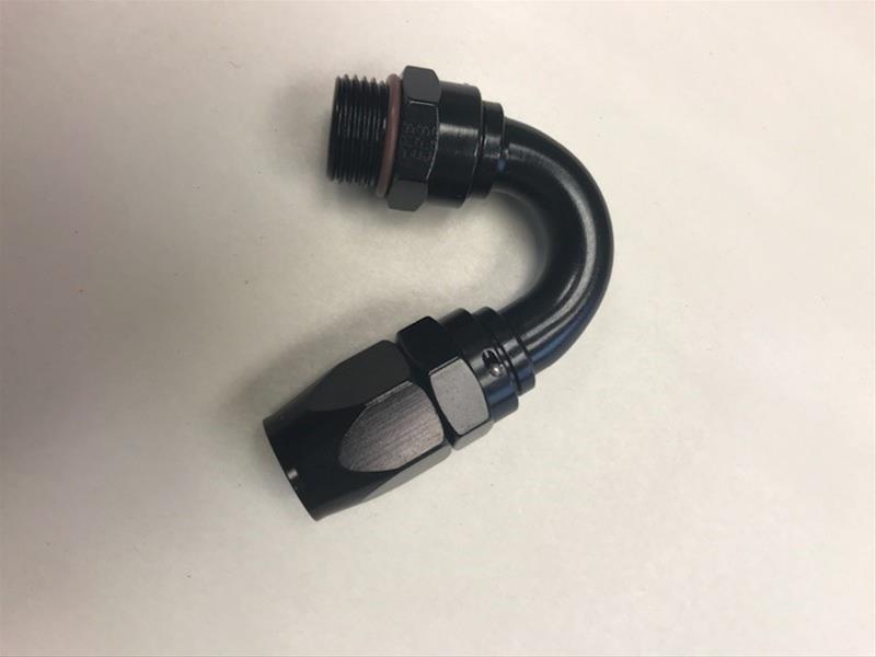 Fragola - Fragola - 10AN Male Rad. Fitting x 150 Degree Pro - Flow Hose End - Black - Demon Performance