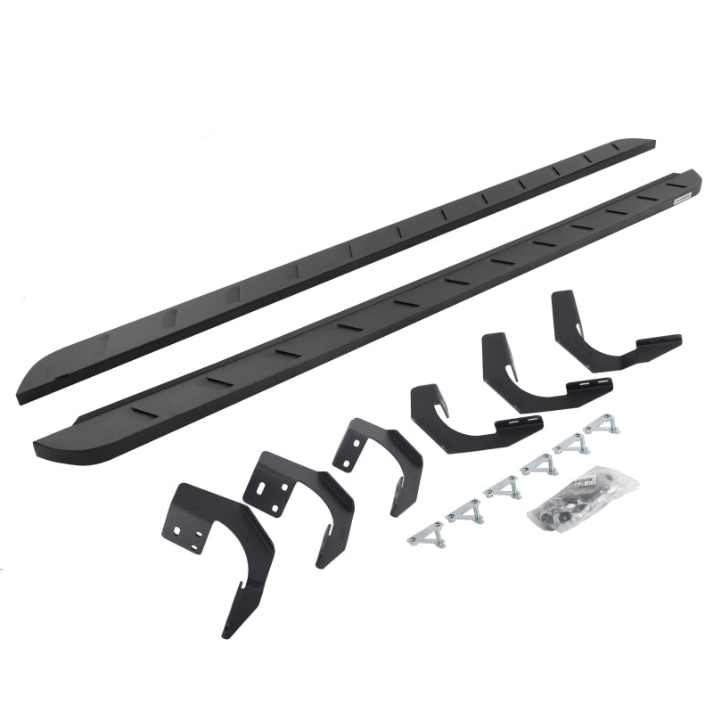 Go Rhino - Go Rhino 19 - 22 Ram 1500 CC 4DR (Not Classic) RB10 Slim Running Boards Kit (w/Brackets) - Tex. Blk - Demon Performance
