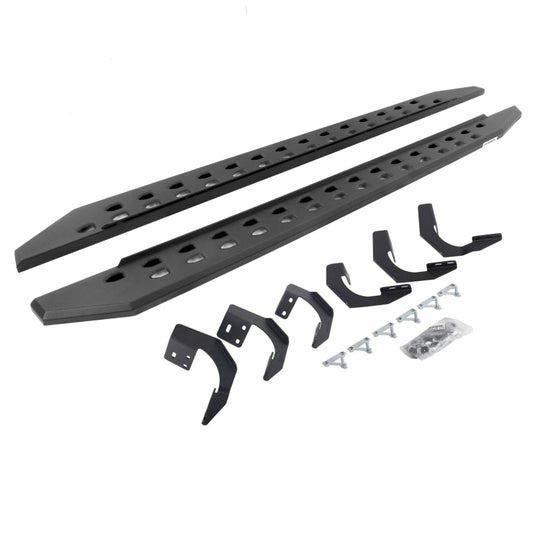 Go Rhino - Go Rhino 19 - 22 Ram 1500 CC 4DR (Not Classic) RB20 Slim Running Boards Kit (w/Brackets) - Tex. Blk - Demon Performance