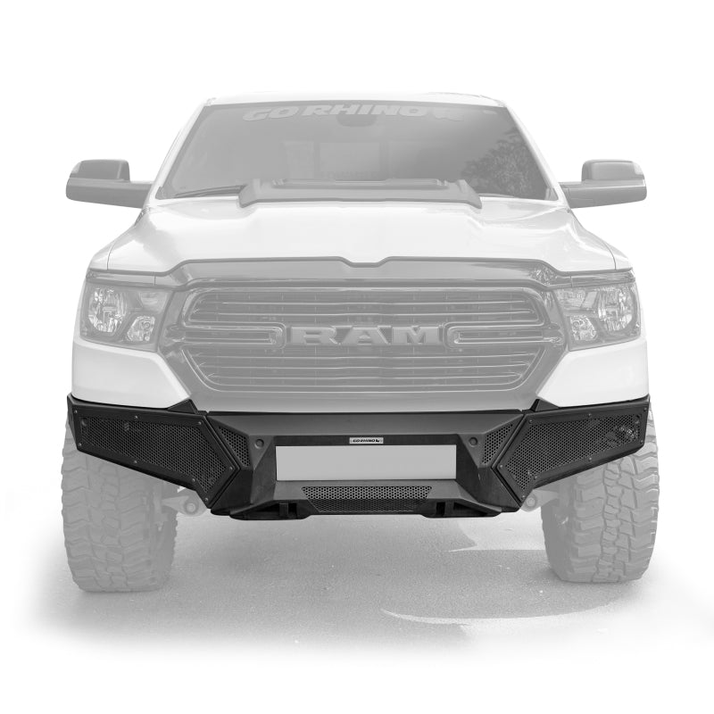 Go Rhino - Go Rhino 19 - 24 Ram 1500 (Excl. Rebel/Warlock/TRX) Element FR Bumper w/Fixed Lgt Bar Mount - Tex. Blk - Demon Performance