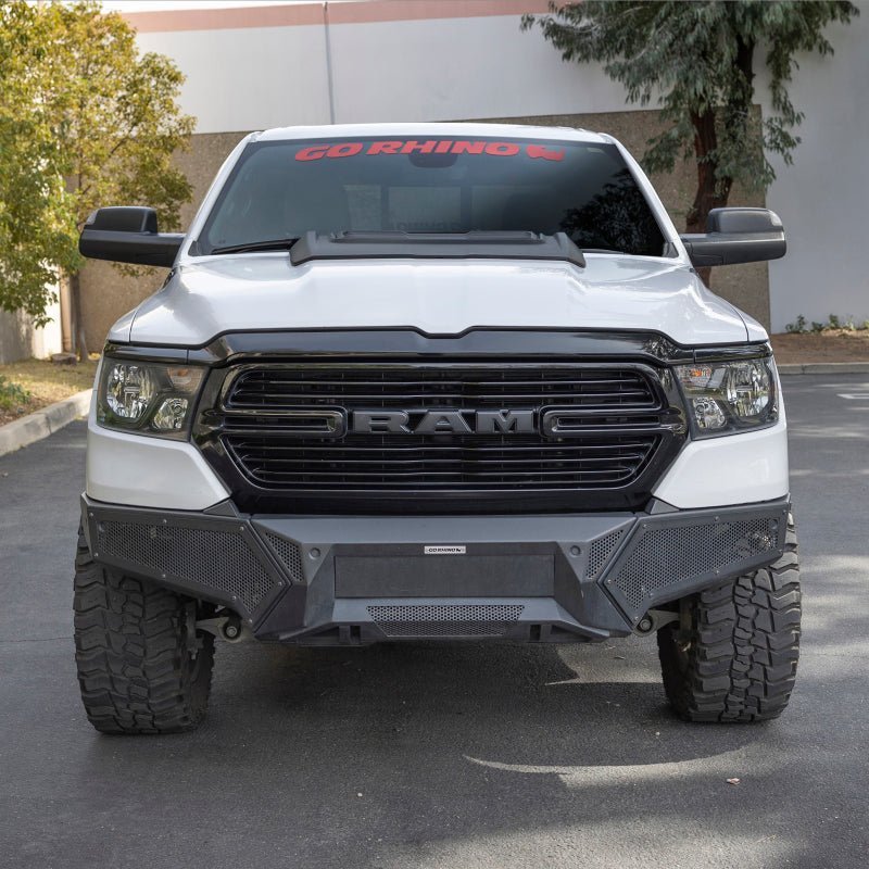 Go Rhino - Go Rhino 19 - 24 Ram 1500 (Excl. Rebel/Warlock/TRX) Element Front Bumper w/Pwr Bar - Tex. Blk - Demon Performance
