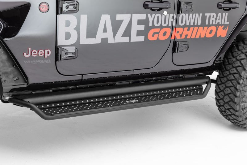 Go Rhino - Go Rhino Dominator Extreme D1 Side Steps - Tex Blk - 80in - Demon Performance