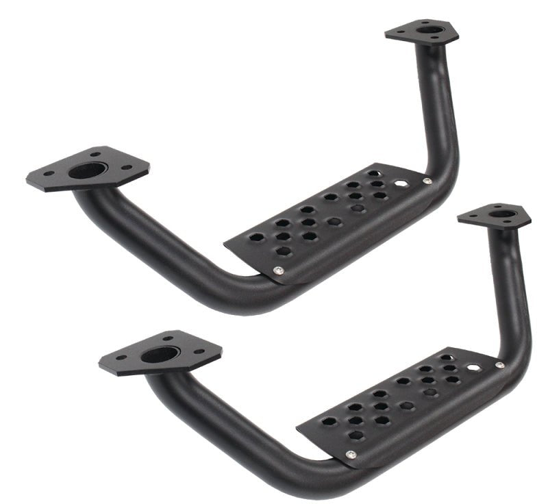 Go Rhino - Go Rhino Dominator Extreme D6 SideSteps - Tex Blk - 4in Drop Down Steps (Pair) - Demon Performance
