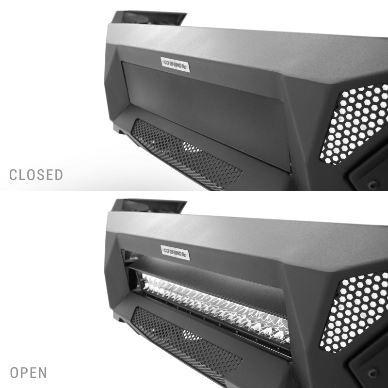 Go Rhino - Go Rhino Power Actuated Hide - away Light Bar Mount Kit Textured Black - Demon Performance