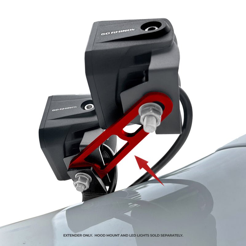 Go Rhino - Go Rhino Universal XE Hood Hinge Cube Light Mount - Demon Performance