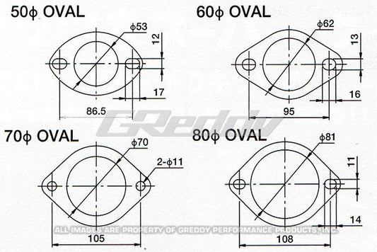 GReddy - GReddy 60mm Exhaust Oval Gasket - Demon Performance