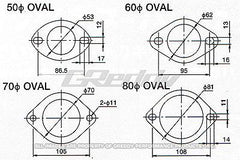 GReddy - GReddy 80mm Oval Exhaust Gasket - Demon Performance
