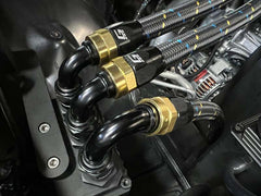 GReddy - GReddy AN10 90 Degree Swivel Hose End - Black/Gold Anodized - Demon Performance