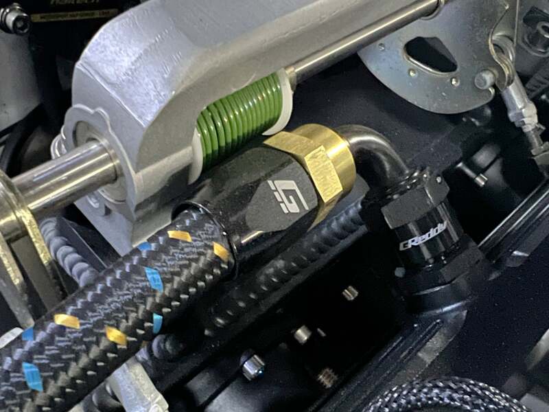 GReddy - GReddy AN10 90 Degree Swivel Hose End - Black/Gold Anodized - Demon Performance