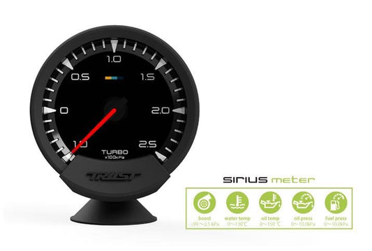 GReddy - GReddy Sirius Meter - Turbo Boost 74mm Analog Display Gauge (w/Boost Sensor & Harness Set) - Demon Performance