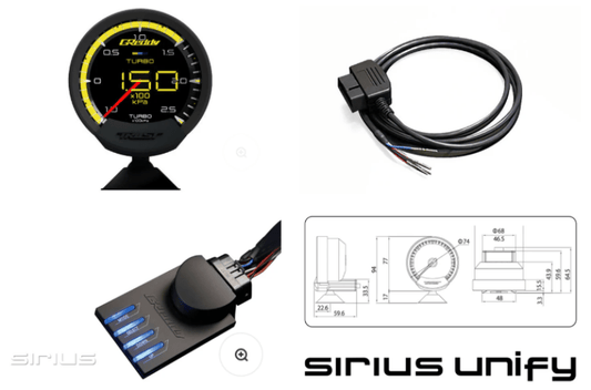 GReddy - GReddy Sirius OBD Set (Turbo Unify) - 74mm - Demon Performance