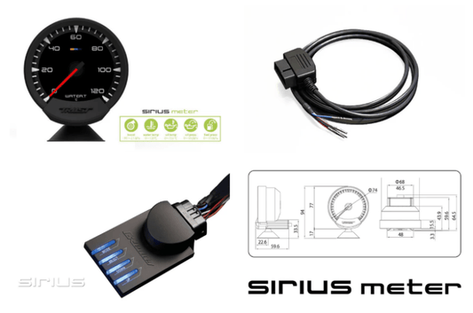 GReddy - GReddy Sirius OBD Set (Water Temperature Meter) - 74mm - Demon Performance