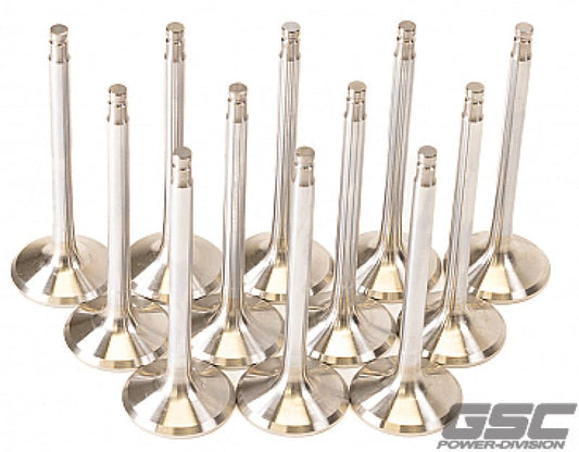 GSC Power Division - GSC P - D Nissan VR38DETT 33.15mm Head +1mm OS 91.95mm Long 6.6mm Stem Exhaust Valve - Set of 12 - Demon Performance