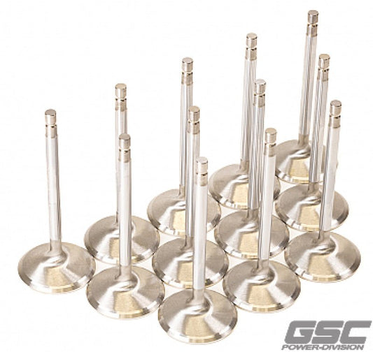 GSC Power Division - GSC P - D Nissan VR38DETT 38.15mm Head +1mm OS 94.95mm Long Flat Face Intake Valve - Set of 12 - Demon Performance