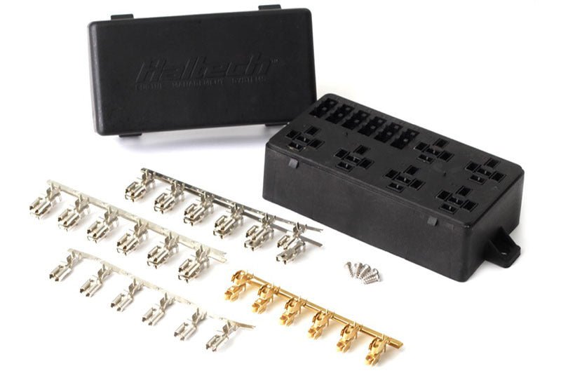 Haltech - Haltech 6 Circuit Haltech Fuse Box w/Lid/Pins - Demon Performance