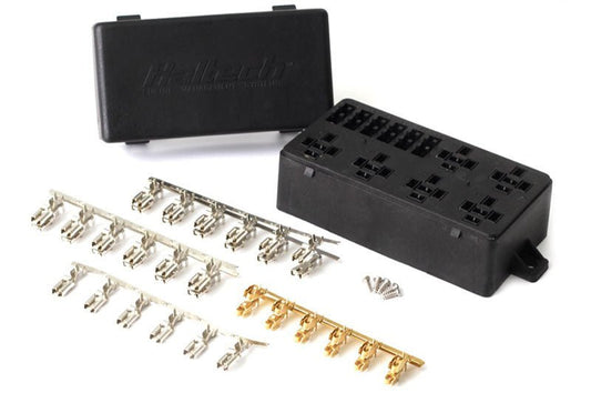 Haltech - Haltech 6 Circuit Haltech Fuse Box w/Lid/Pins - Demon Performance
