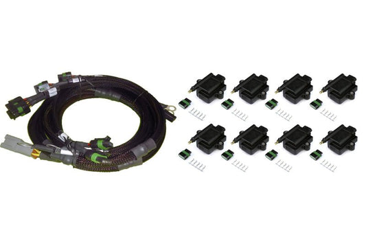Haltech - Haltech Big/Small Block GM/Chrysler Hemi V8 8 Channel High Output IGN - 1A Inductive Coil & Harn Kit - Demon Performance