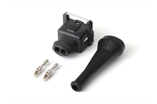 Haltech - Haltech Bosch EV1 (Square) 2 Pin Junior Timer Female Connector Plug & Pins - Demon Performance