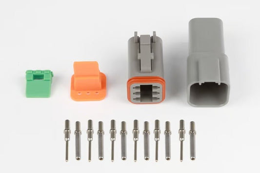 Haltech - Haltech Matching Set of Deutsch DT - 6 Connectors 13 Amp Plug & Pins - Demon Performance