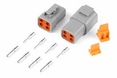 Haltech - Haltech Matching Set of Deutsch DTP-4 Connectors (25 Amp) Plug & Pins - Demon Performance