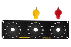 Haltech - Haltech Triple Switch Panel Kit w/Yellow & Red Knobs - Demon Performance