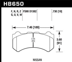 Hawk Performance - Hawk 09 - 11 Nissan GT - R HP+ Street Front Brake Pads - Demon Performance