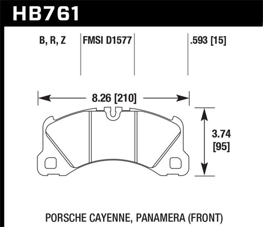 Hawk Performance - Hawk 10 - 13 Porsche Panamera / 15 - 17 Porsche Macan Turbo HPS 5.0 Front Brake Pads - Demon Performance