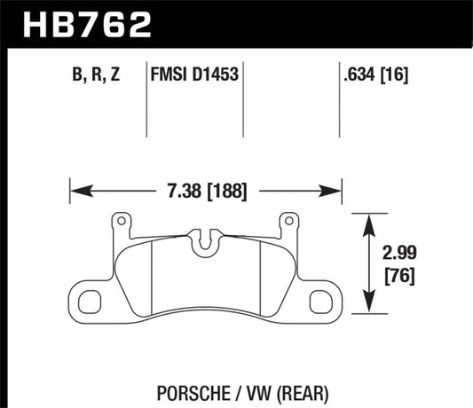 Hawk Performance - Hawk 11 - 17 Porsche Cayenne / 11 - 16 VW Touareg Performance Ceramic Street Rear Brake Pads - Demon Performance