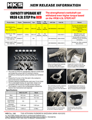 HKS - HKS BCD Piston Kit VR38 4.3L STEP Pro - Demon Performance