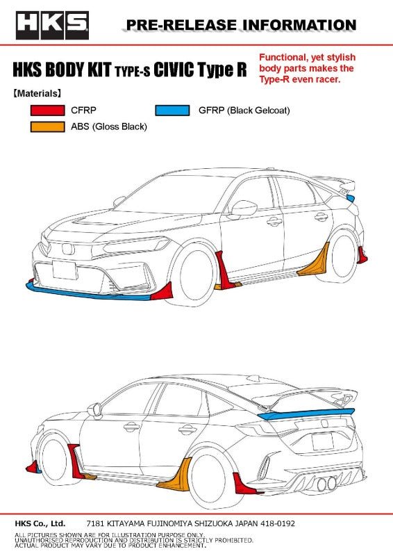 HKS - HKS BODY KIT TYPE-S FL5 F-Spoiler - Demon Performance